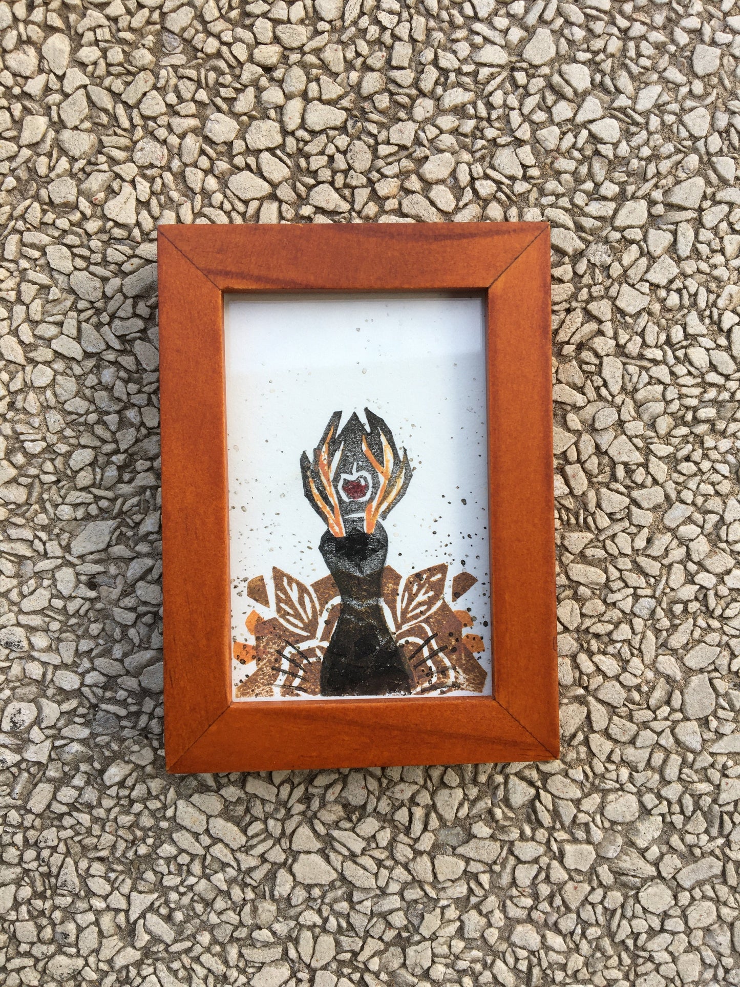 Mini Skelly Lino Prints